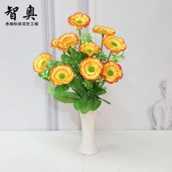 仿真花擺件 太陽(yáng)花花束，點(diǎn)亮歐式家居的藝術(shù)氣息